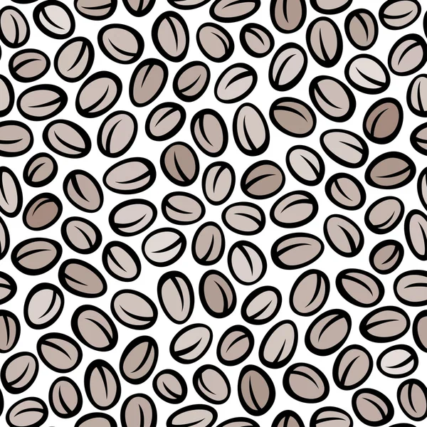 コーヒー豆。シームレス パターン — ストックベクタ