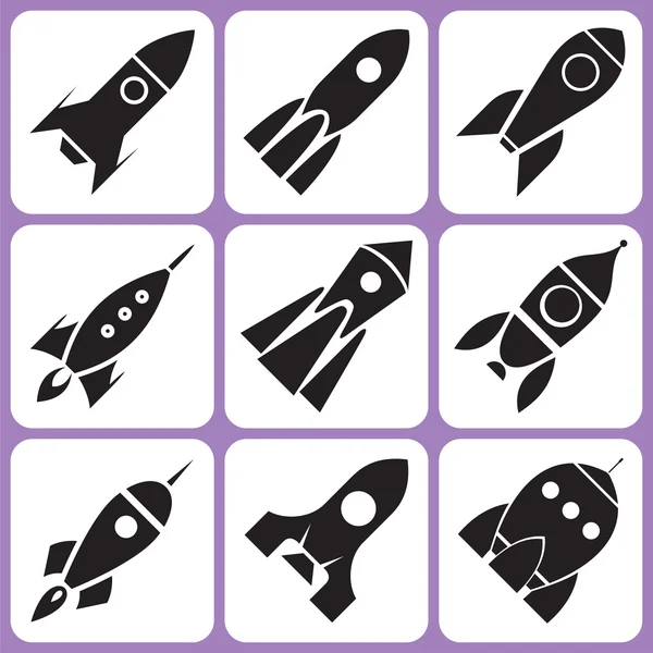 Rocket icons — Stock Vector