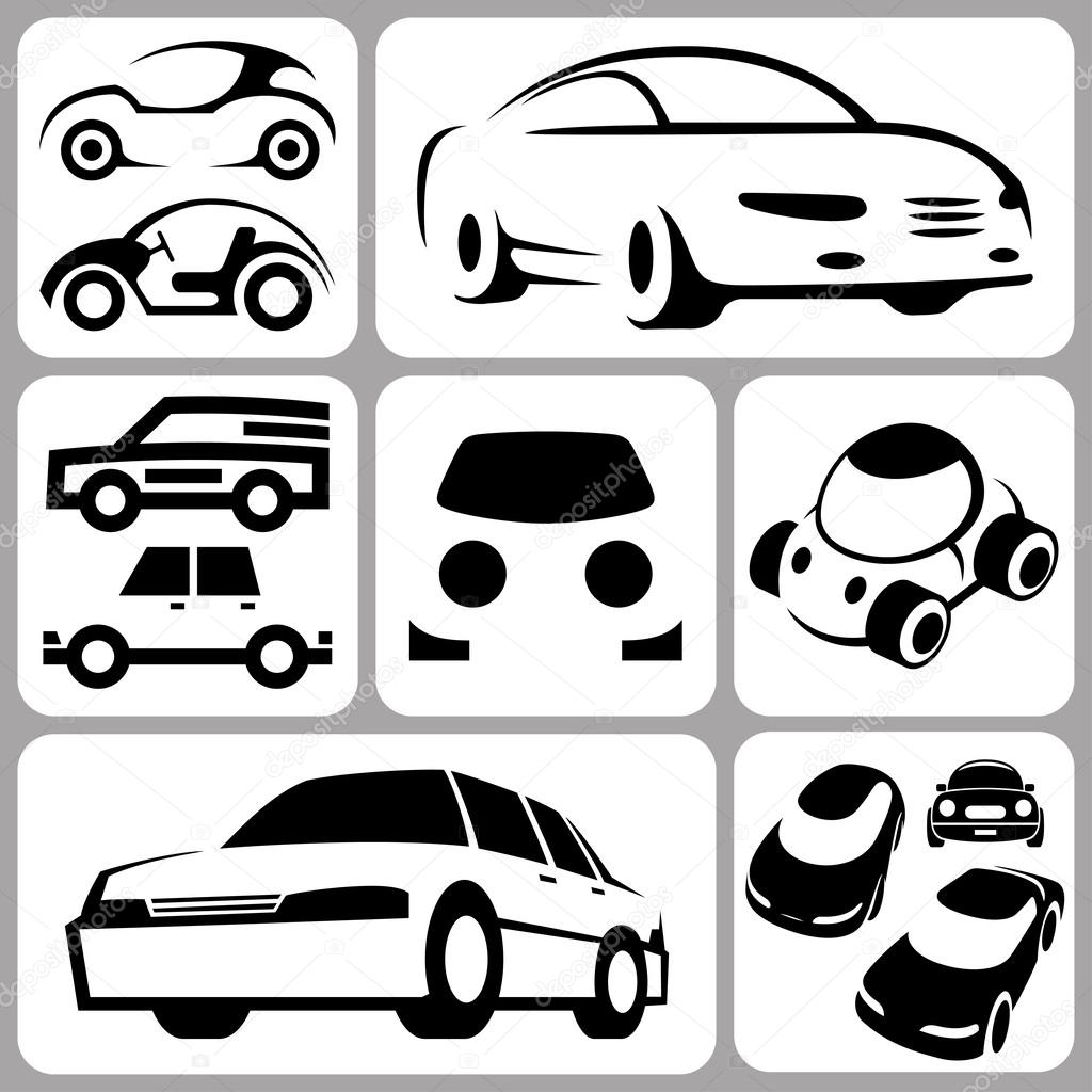 car icons set
