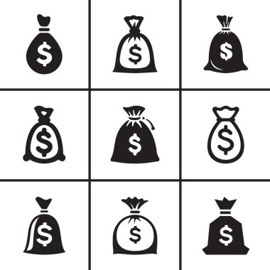 Para çantaları Icon set