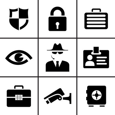 Güvenlik ve emniyet Icons set