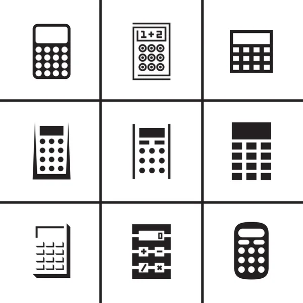 Calculadoras conjunto de ícones — Vetor de Stock