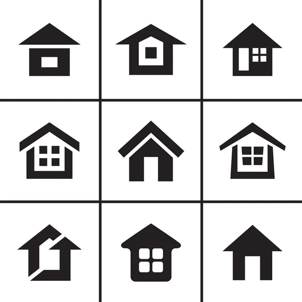 Huis onroerend goed icons set홈 부동산 아이콘을 설정 — Stockvector