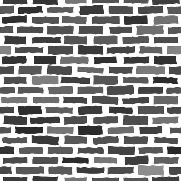 Brick Wall Seamless Pattern Vector Illustration — Stock Vector