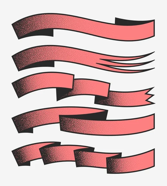 Serie Bandiere Araldiche Che Sventolano Nel Vento Illustrazione Vettoriale — Vettoriale Stock