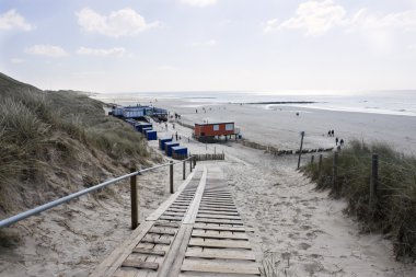 Hollandalı kıyı şeridi görünümü