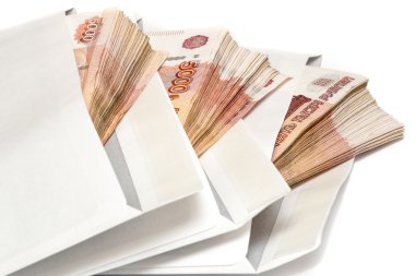 zarf içinde Rus banknotlar sürüsü