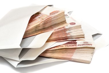 zarf içinde beş bin Rus banknotlar
