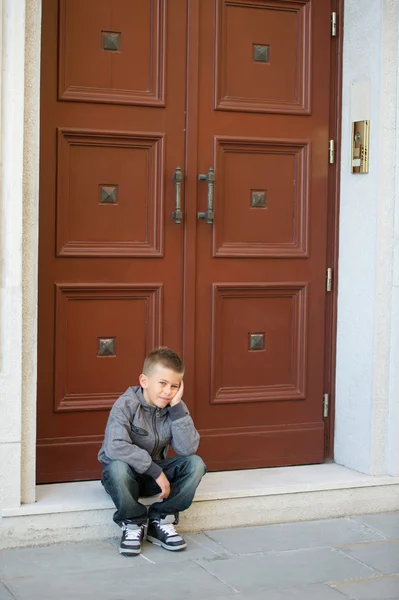 Pensive little boy — Stock Photo, Image