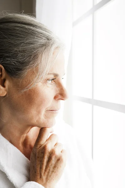 Senior pensive woman — Stock Photo, Image