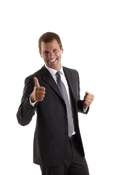 Business man with ok sign — Stock Photo, Image