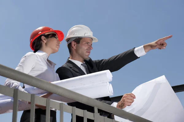Architects inspecting site Stock Image