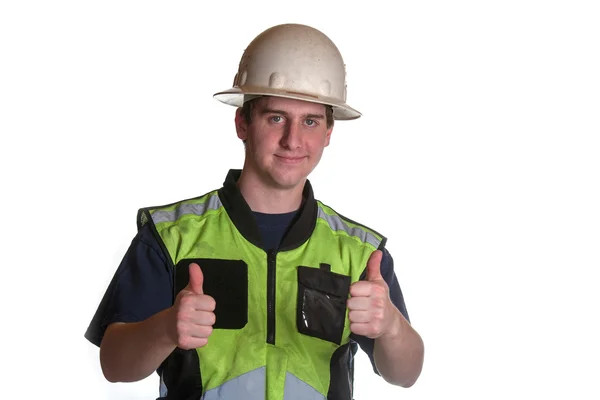 Construction Worker in safety jacket — Stock Photo, Image