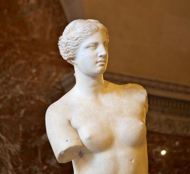Statue of Venus de Milo at Louvre Museum in Paris clipart