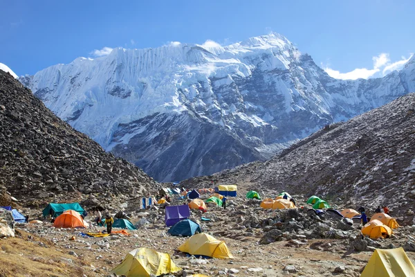 Monte Island Peak (Imja Tse) acampamento base, Nepal — Fotografia de Stock