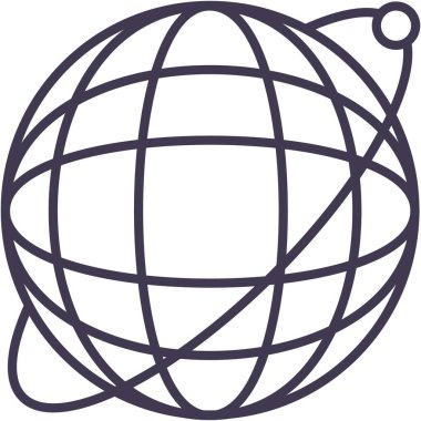 Globe icon. Vector world. Global internet. Earth and network symbol. Planet sphere pictogram illustration isolated on white background