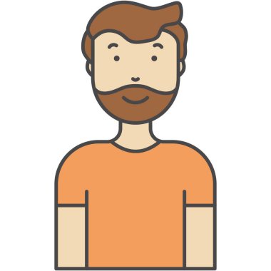 People icon. Business avatar vector. Person portrait. Male user human face. Man outline flat illustration. Social web profile symbol. Worker, businessman, customer, employee or manager character