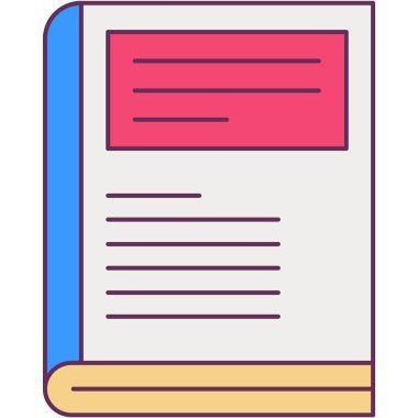 Closed book icon. Vector line library linear outline illustration. Dictionary or notebook, encyclopedia, handbook in hardcover. Literature symbol. Education sign