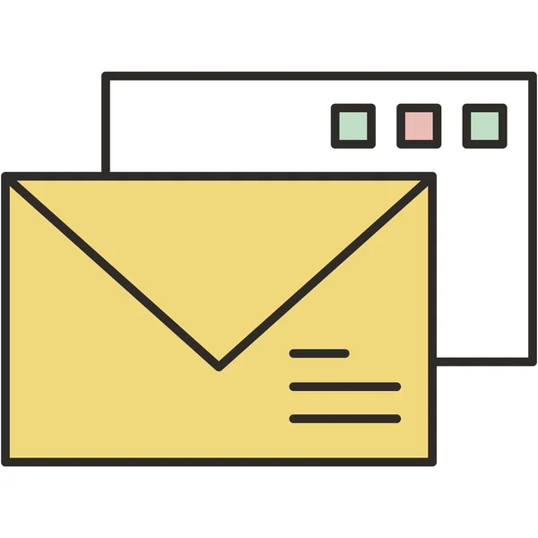 Διανυσματικό Ταχυδρομείου Εικονίδιο Ηλεκτρονικού Ταχυδρομείου Εικονογράφηση Σχεδίου Μηνύματος Επιστολής Νέο — Διανυσματικό Αρχείο