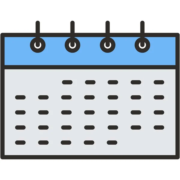 Calendar Icon Vector Pictogram Web Service Application Isolated White Background — Stockvektor