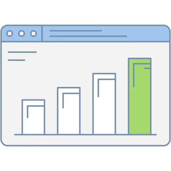 Sales Increase Graph Chart Icon Vector Business Money Profit Stock — Stock vektor