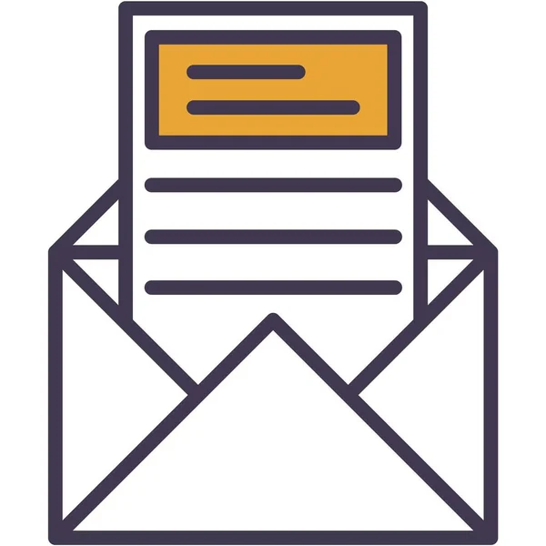 Mail Icon Vector Letter Flat Email Message Design Business Newsletter — Διανυσματικό Αρχείο