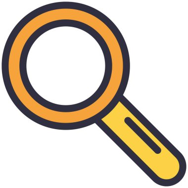 Arama simgesi. Vektör büyüteç, loupe yakınlaştırma tasarımı. Araştırma, keşif ve sembol bulmak. İş analizleri, internet aramaları, denetim ve teftiş kavramı