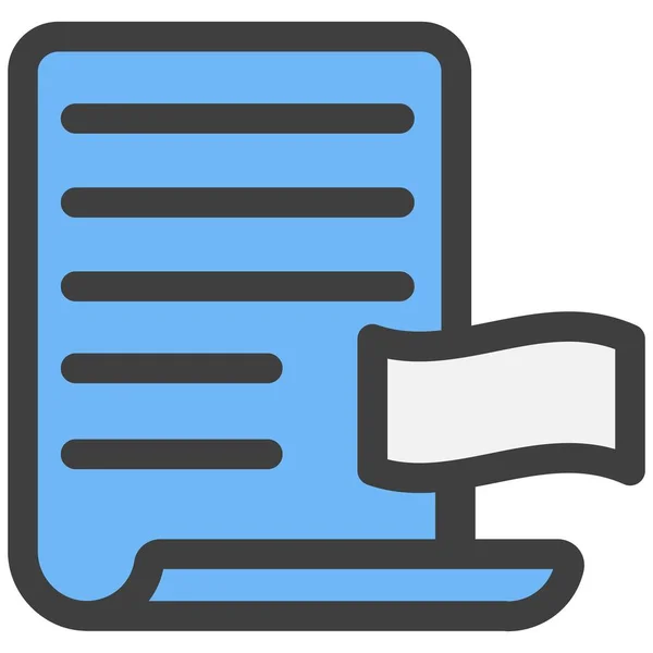 Paper Document Empty Blank Remark Place File Type Name Vector — стоковый вектор