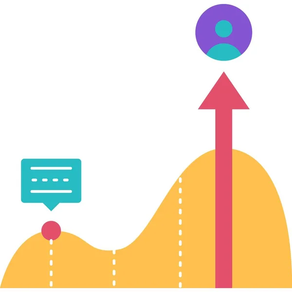 Data Analytic Graphic Chart Vector Icon Business Graph Flat Report — Stock Vector