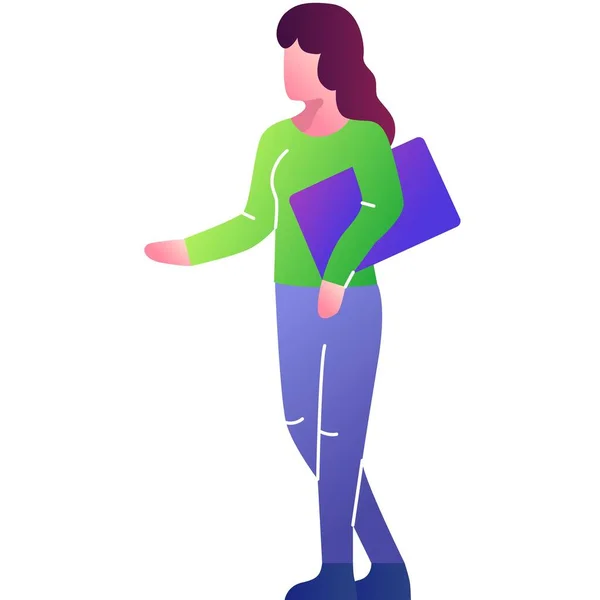 Woman Financial Analyst Vector Female Employee Icon Business Person Character — Vetor de Stock