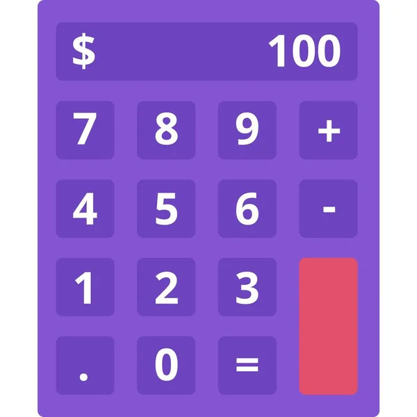 Salary Icon Vector Calculator Money Counting Insurance Tax Income Budget — Vetor de Stock