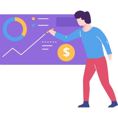 İş stratejisi ikonu. Vektör adam beyaz arkaplanda izole edilmiş yönetim araçları kullanarak veri analizi yapma planı veriyor