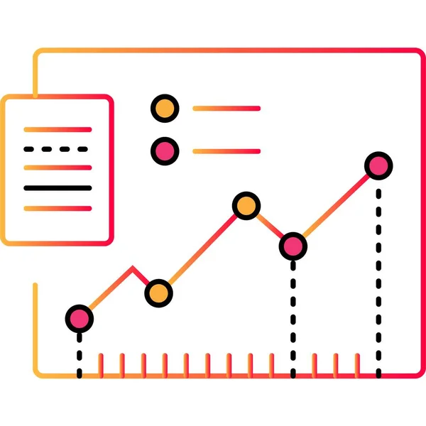 Line Chart Graph Icon Data Business Line Diagram Vector Stock — Stock Vector