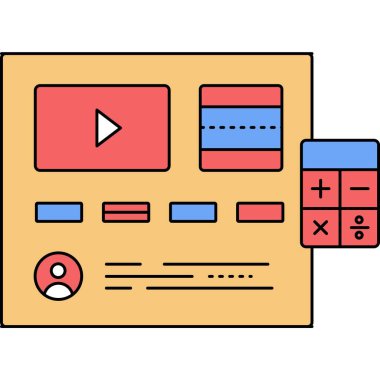 İş veri simgesi. Teknoloji vektörü. Web analizi düz tasarım. Dijital finans bilgileri, internet raporu, finansal araştırma çevrimiçi