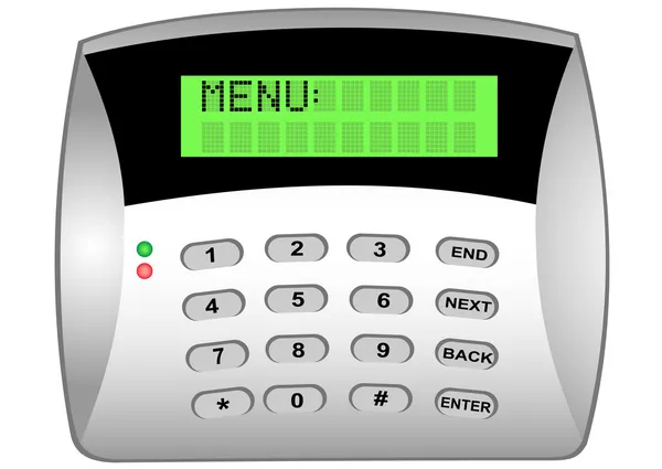 El panel del sistema de alarma de seguridad — Vector de stock