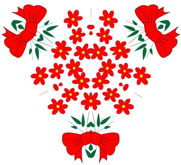 soyut çiçek desenli