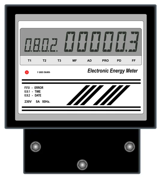 Elektronischer Energiezähler — Stockvektor