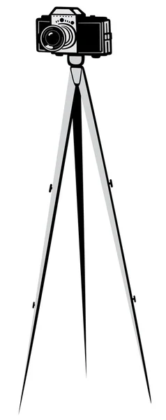 Camera on a tripod — Stock Vector