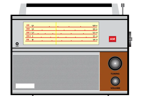 Oude radio — Stockvector