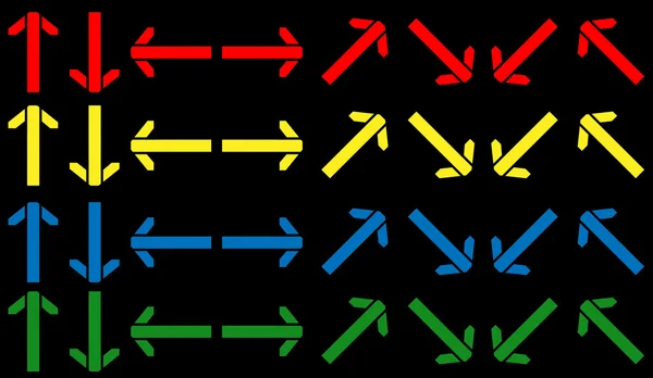 Ein Satz Pfeile — Stockvektor