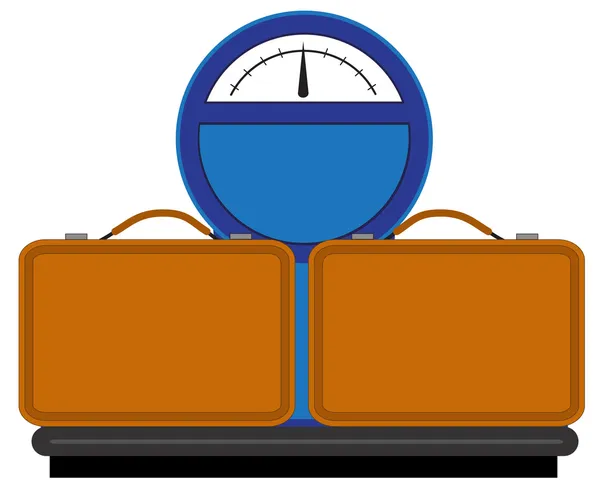 Váhy s kufry — Stockový vektor