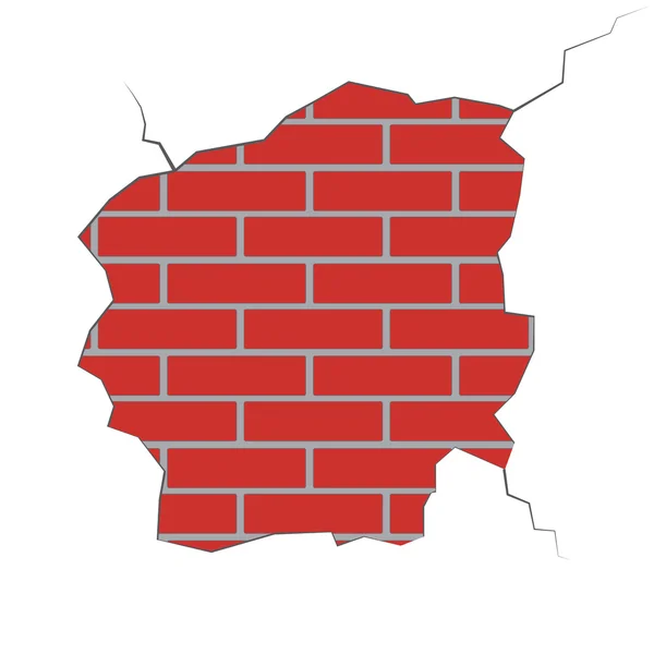 hasarlı sıva ile tuğla duvar