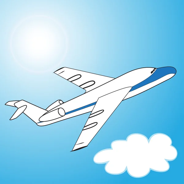 The plane — Stock Vector