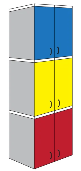 Tri-color triple armario — Archivo Imágenes Vectoriales