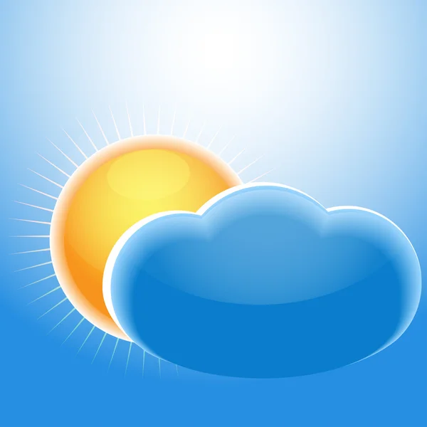 Clouds and sun — Stock Vector