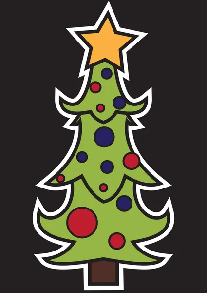 Gestileerde kerstboom — Stockvector