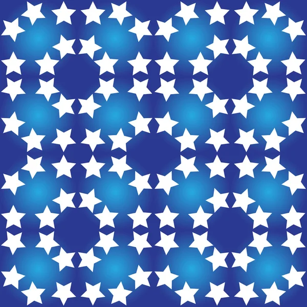 Nahtloses Muster mit weißen Sternen — Stockvektor