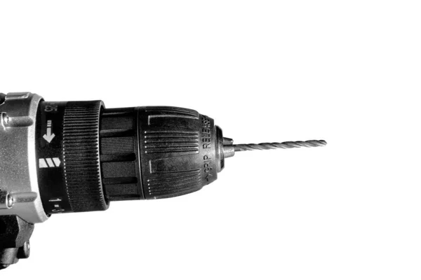 Drill Drill Bit Closeup Isolated White Background — 스톡 사진