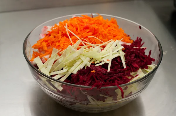 Ingridients and vegetables for borscht — Stock Photo, Image