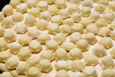 Rus mantı, makarna ve et, el yapımı